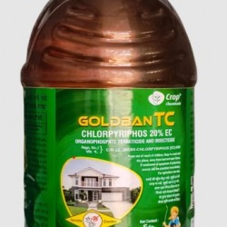 Goldban TC 20% Chlorpyriphos Organophospate Termiticide, Bottle, 1 Liter