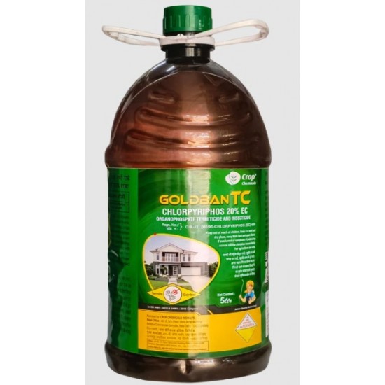 Goldban TC 20% Chlorpyriphos Organophospate Termiticide, Bottle, 1 Liter